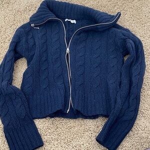 Hollister Navy Blue Cable Knit Women's Sweater